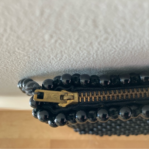 EUC Vintage Black Beaded Clutch - Picture 4 of 7